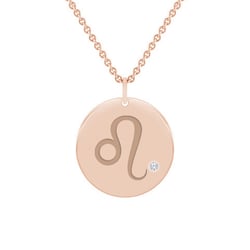 Eleganter Anhänger mit Diamanten und Sternzeichen Löwe