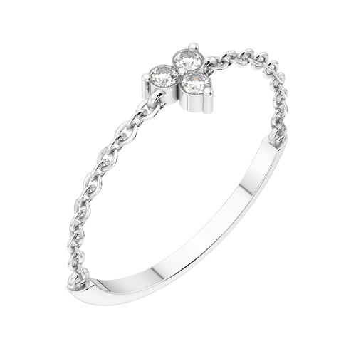 Ungewöhnlicher minimalistischer Ring mit Diamanten Luthar