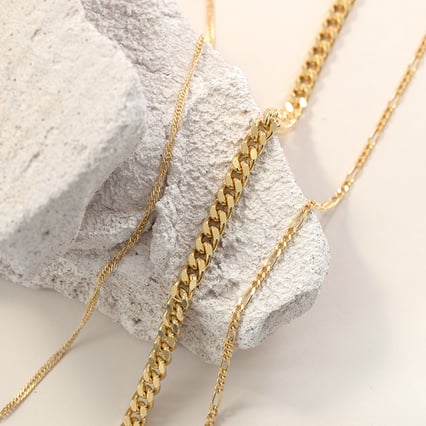 Silberne Figaro Kette 55 cm