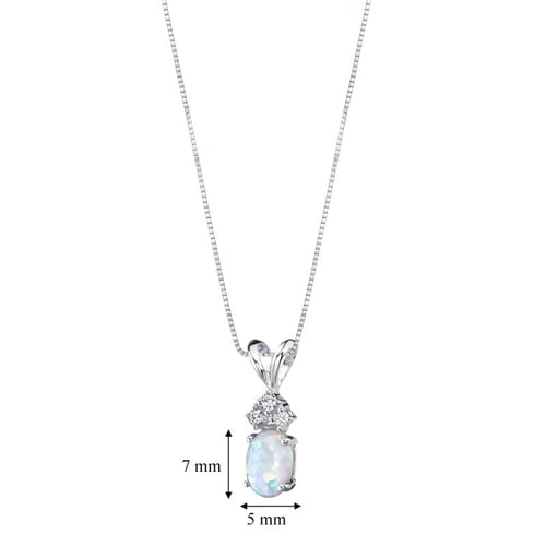 Goldener Anhänger mit weißem Opal Tamatha