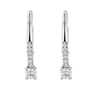 Silberne Hängeohrringe mit natürlichen Diamanten