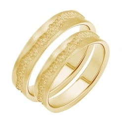 Goldene matte Eheringe Bobble