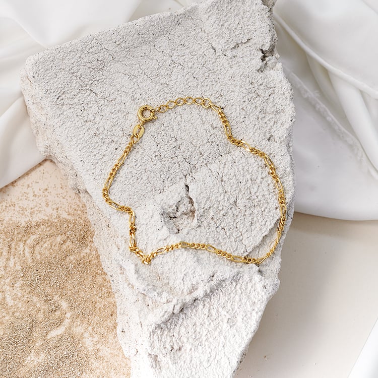 Silbernes Figaro Armband 18 cm 124454