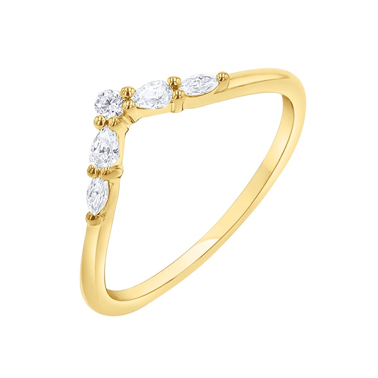 Ring in V-Form mit Lab Grown Diamanten Craig