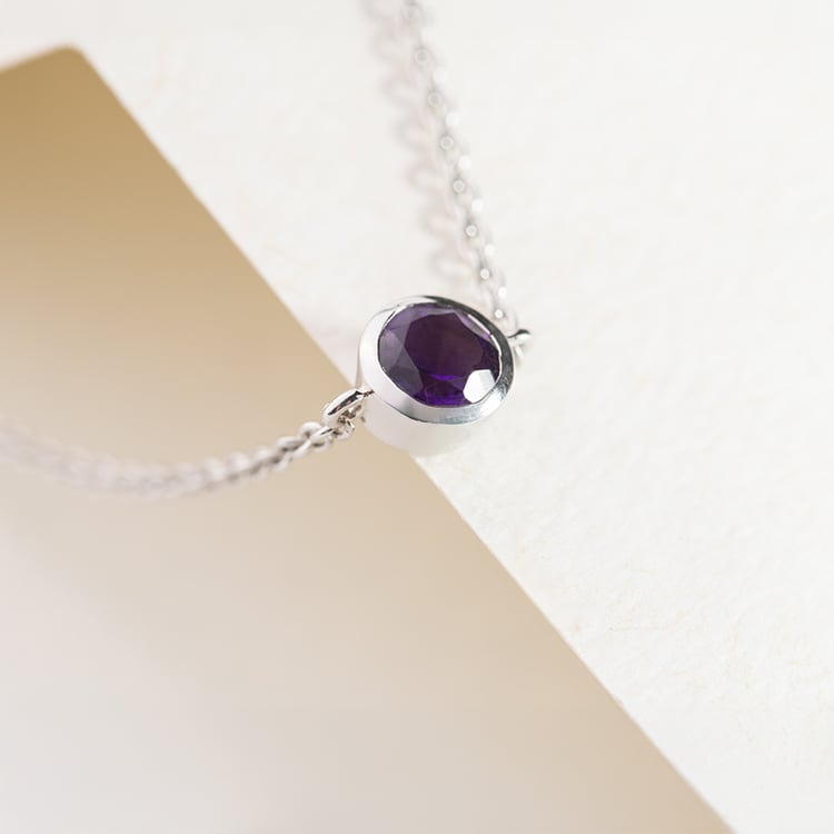 Silbernes Armband mit Amethyst Arleth 147943