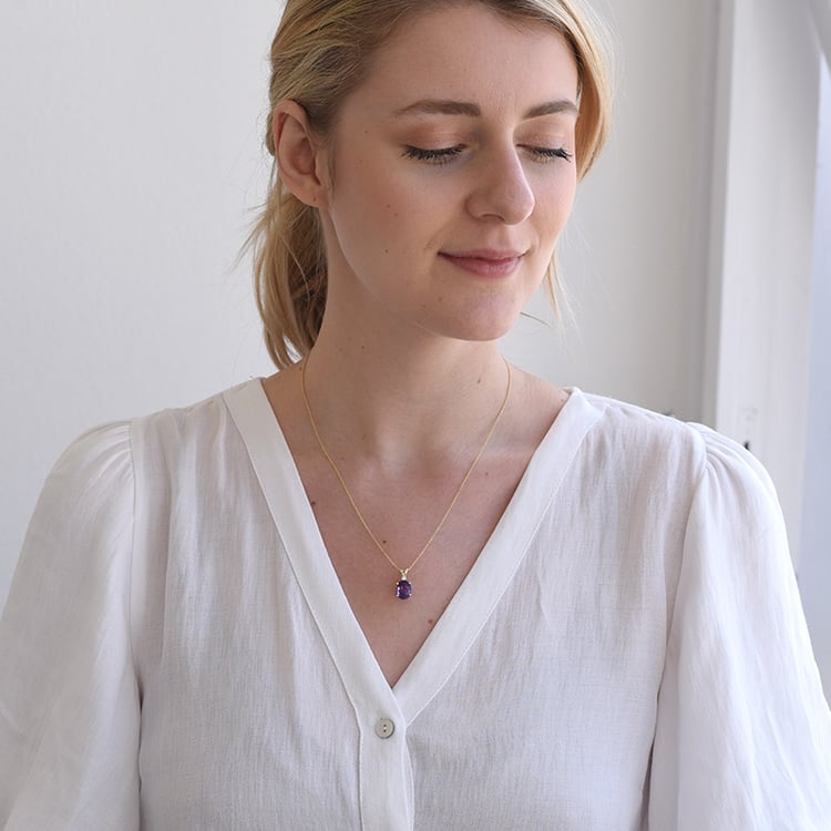 Halskette mit Amethyst 67653