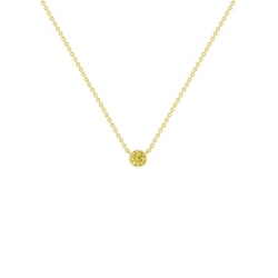 Minimalistische Halskette mit gelben Diamanten Glosie