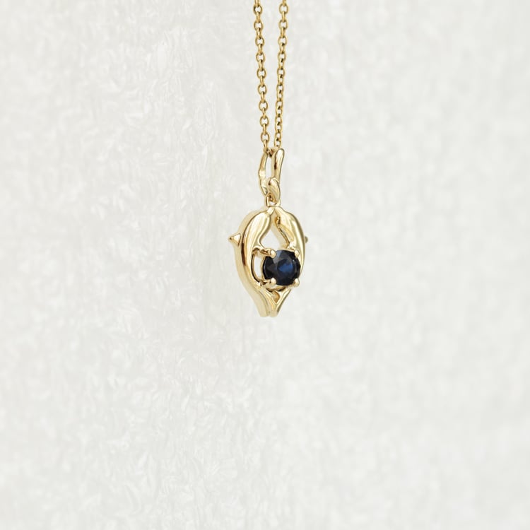 Anhänger mit Saphir im Sternzeichen Fische Pescado 144328