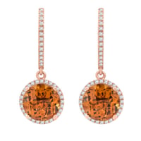 Ohrringe mit Citrinen und Diamanten Ciara