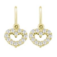Goldene Kinderohrringe in Herzform mit Lab Grown Diamanten Adeliza
