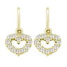 Goldene Kinderohrringe in Herzform mit Lab Grown Diamanten Adeliza