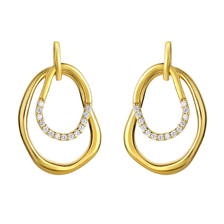 Vergoldete Ohrringe mit Zirkonen Miriam