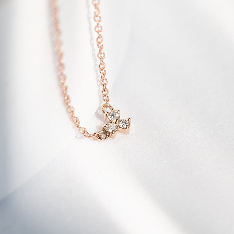 Halskette mit drei Lab Grown Diamanten Sharma 144594