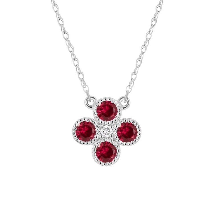 Halskette mit Rubinen und Diamant Emely 136202