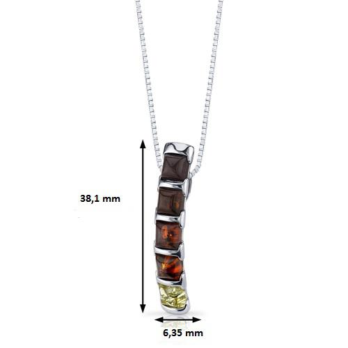 Silberner Anhänger mit Bernstein 8484