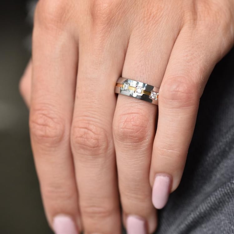 Eheringe aus kombinierten Gold 21890