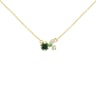 Cluster Halskette mit grünem Diamanten und Edelsteinen Millie