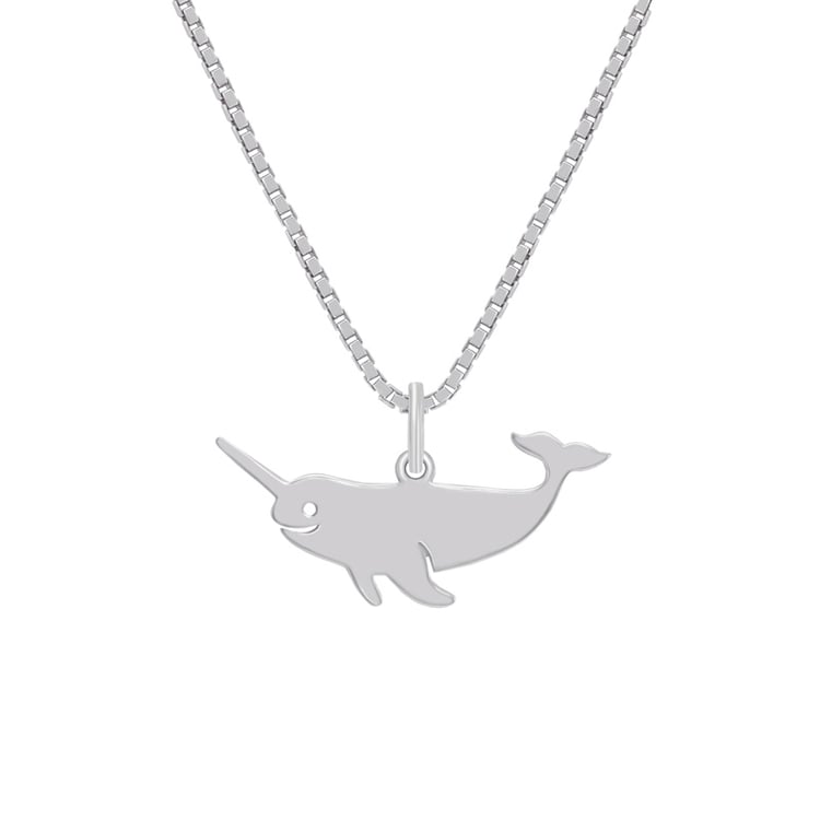 Silberanhänger mit Narwalmotiv Kadence