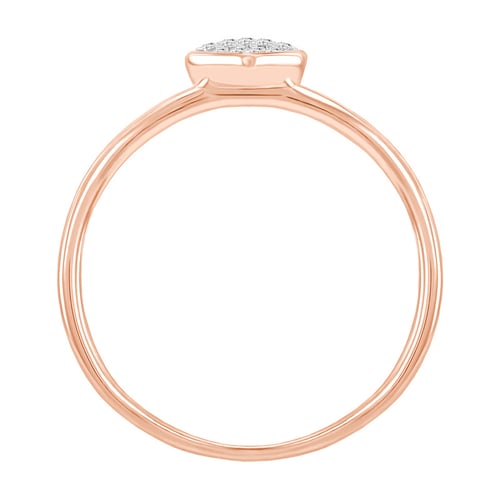 Ring in Herzform voller Diamanten Ubline