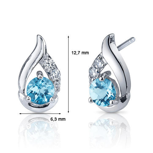 Elegante Ohrringe aus Silber mit Schweizer Topas und Zirkonia Edily