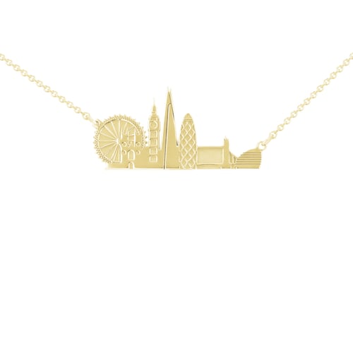 Goldene oder Platinkette mit Anhänger Stadt London