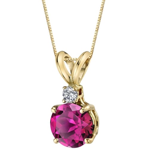 Goldener Rubinanhänger mit Diamant Emolyna