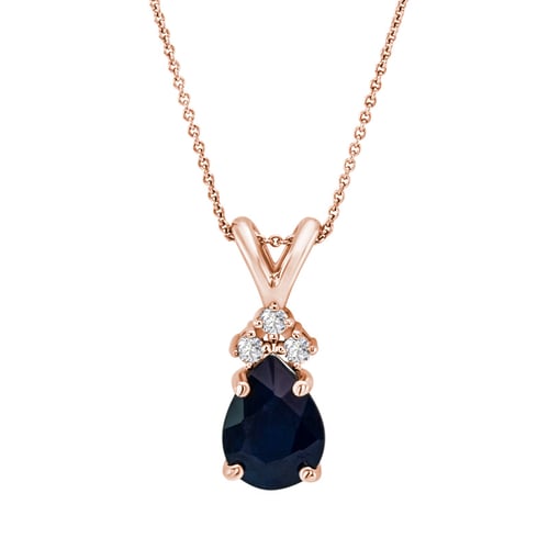 Goldene Anhänger mit Saphir und Diamanten Janith