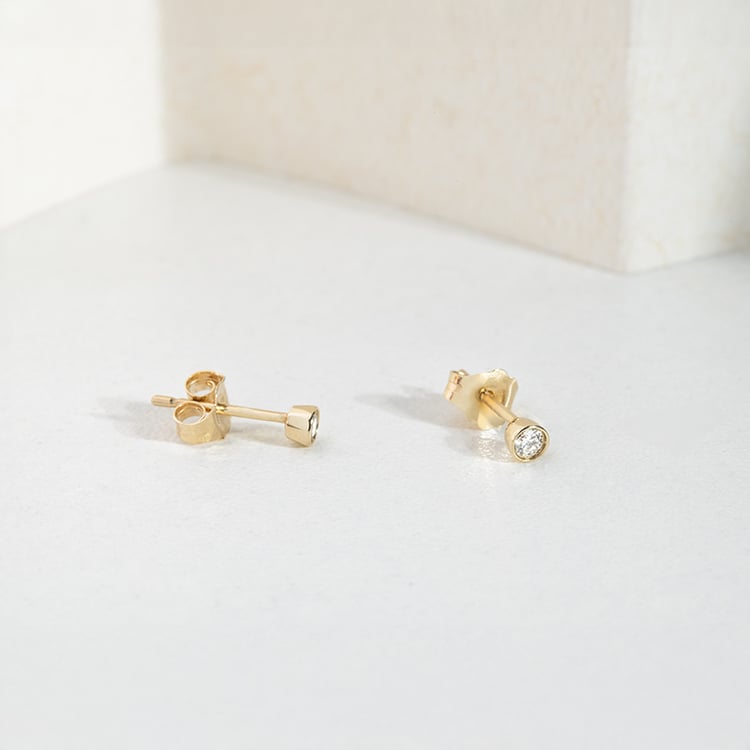 Minimalistische Ohrringe mit Moissanit Tofine 147736