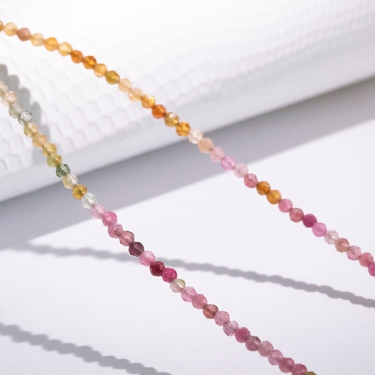 Vergoldete Kette aus Silber mit Turmalin-Perlen Neela 115671