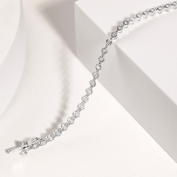 Tennis Armband mit glänzenden Lab Grown Diamanten Jago 154390