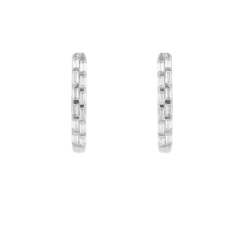Runde Ohrringe mit Lab Grown Diamanten in Baguette-Form Hamish