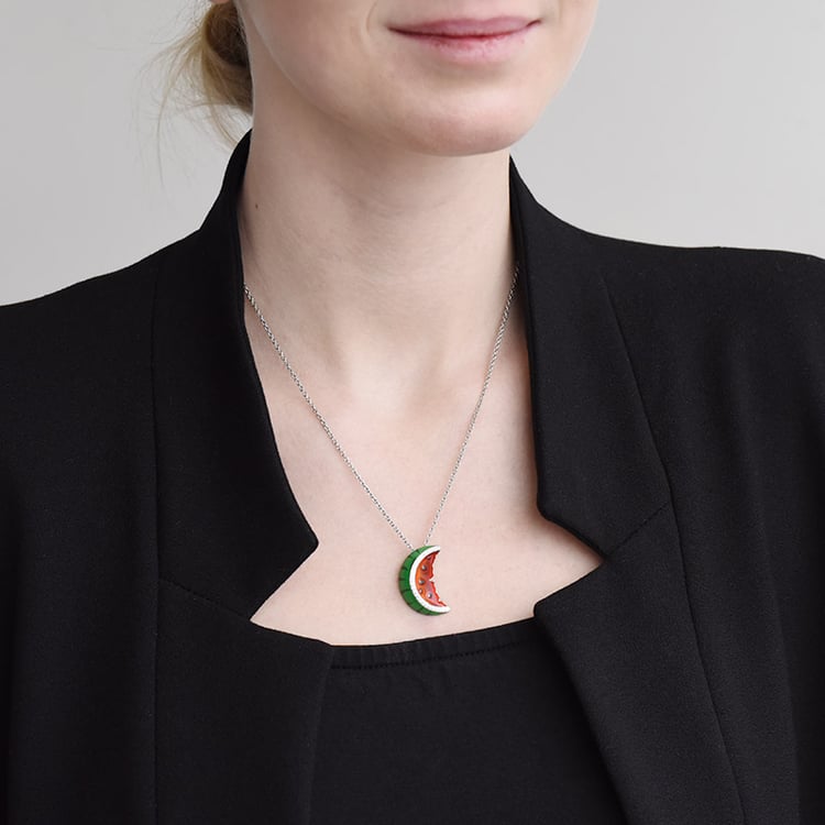 Silberner Anhänger in Melonenform Mateja 91774