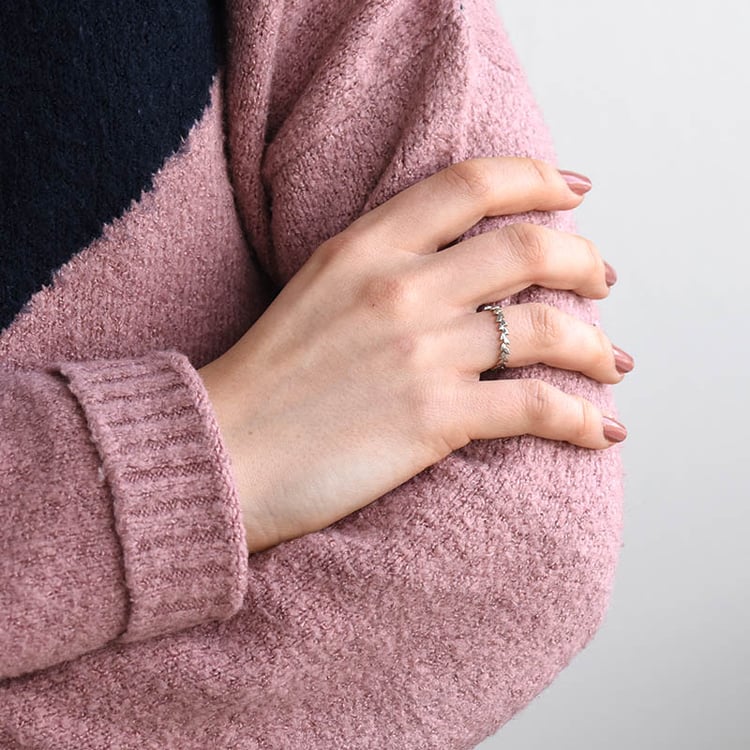 Goldener Ring in Blättchenform und flachen Ring für Herren Skyler 79792