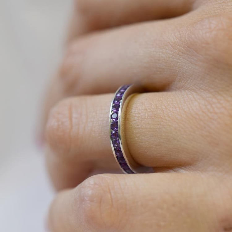 Memoire Ring mit Amethysten aus Silber Urian 14424
