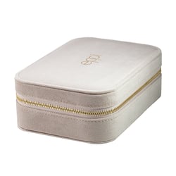 Große beigefarbene reise schmuckkästchen Shields