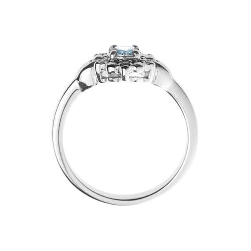 Goldring mit Aquamarin und Diamanten Dylah