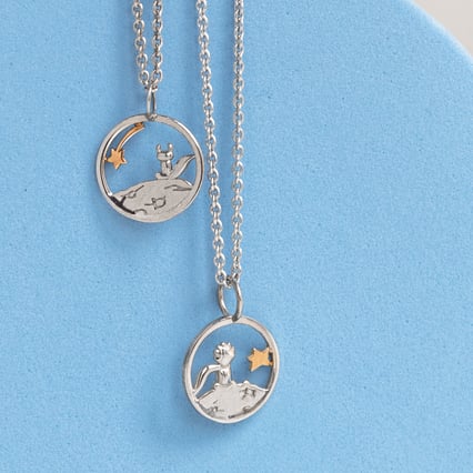 Silberner Geschnitzter Anhänger mit Fuchs Kleiner Prinz