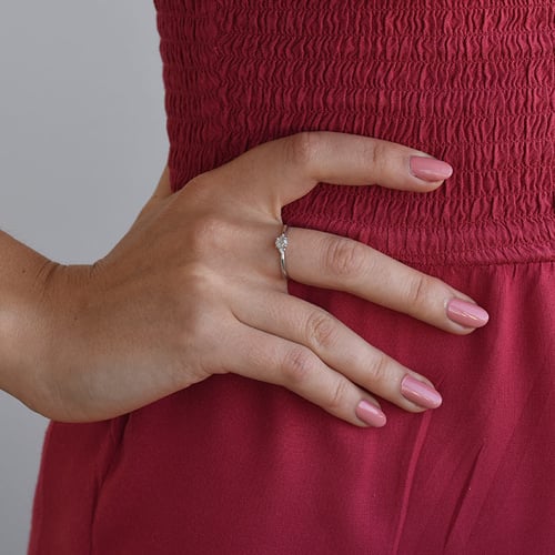 Goldring mit Salt and Pepper Diamant Hye