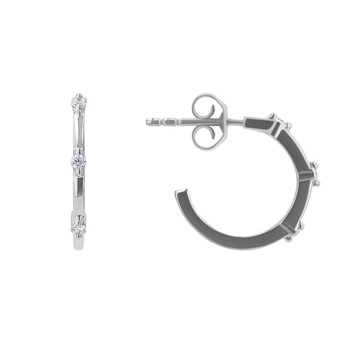 Runde Ohrringe mit Diamanten Ramila