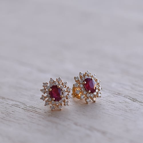 Rubinohrringe mit Diamanten Richelle