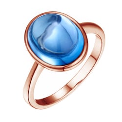Blauer Topas im goldenen Ring Jariet