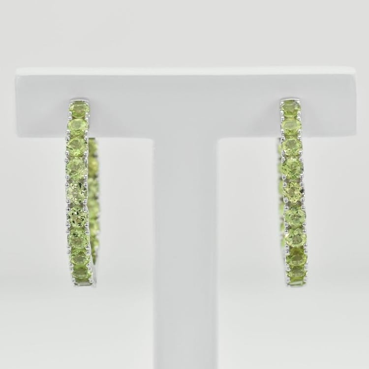 Creolen mit Olivinen aus Silber Jessie 35719