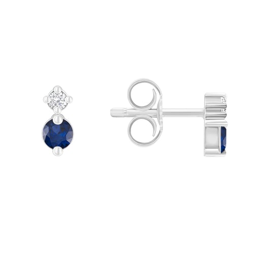 Minimalistische Ohrringe mit Saphiren und Diamanten Durante