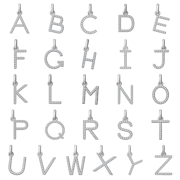 Personalisierte goldene Buchstabenanhänger mit Diamanten Munro 87904