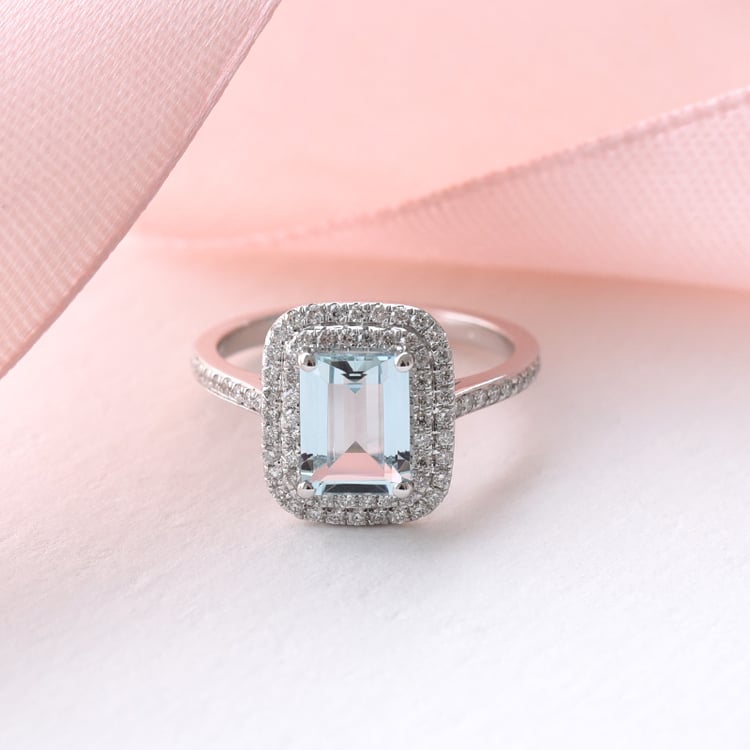 Goldring mit Aquamarin 78397