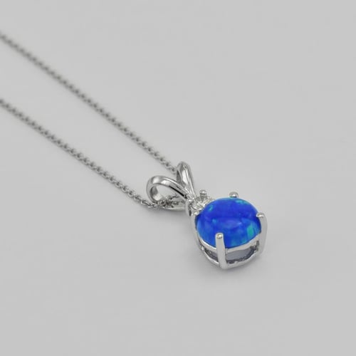 Anhänger mit blauen Opal und Diamant Emolyna