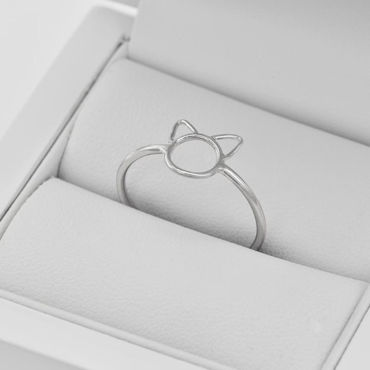 Silber Ring mit Katze in Eppi-Geschenkbox 35319