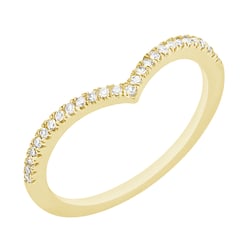 Spitz zulaufender Ring mit Diamanten Keila