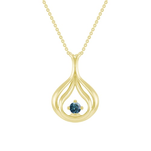 Elegante Goldkette mit blauem Diamanten Tommie
