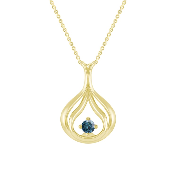 Elegante Goldkette mit blauem Diamanten Tommie 39157